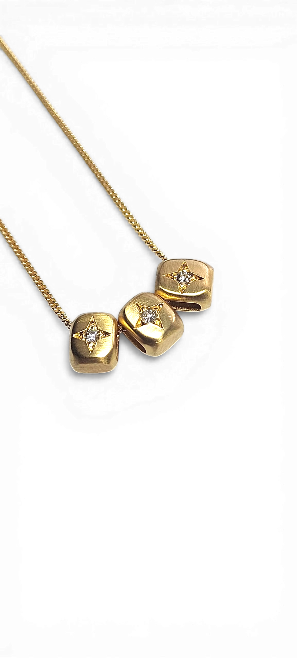 Miniatura: Pingente Carinho Dourado Um Diamante