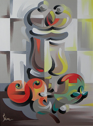 'Still Life with Peppermills'