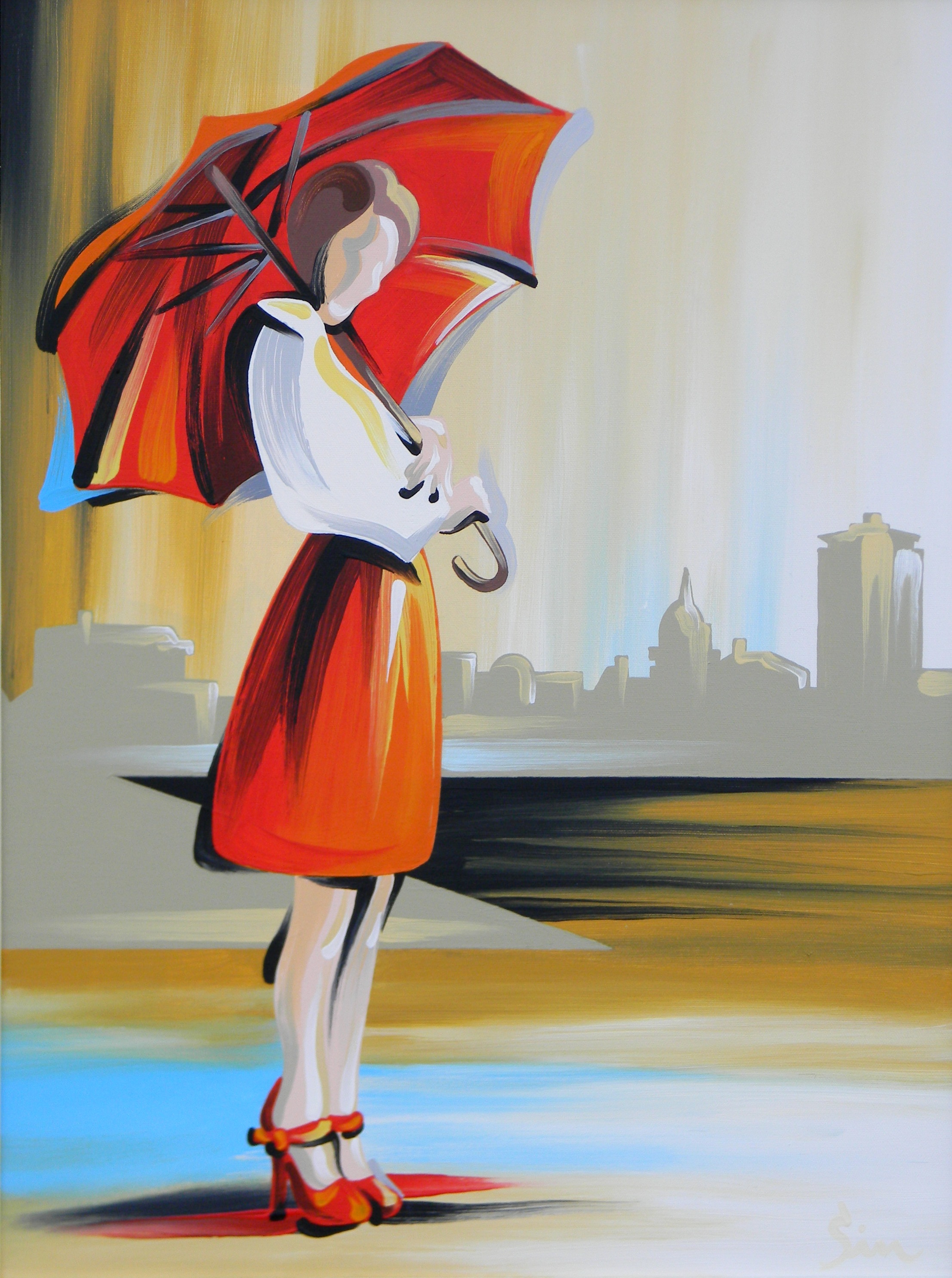 'Lady with Umbrella'