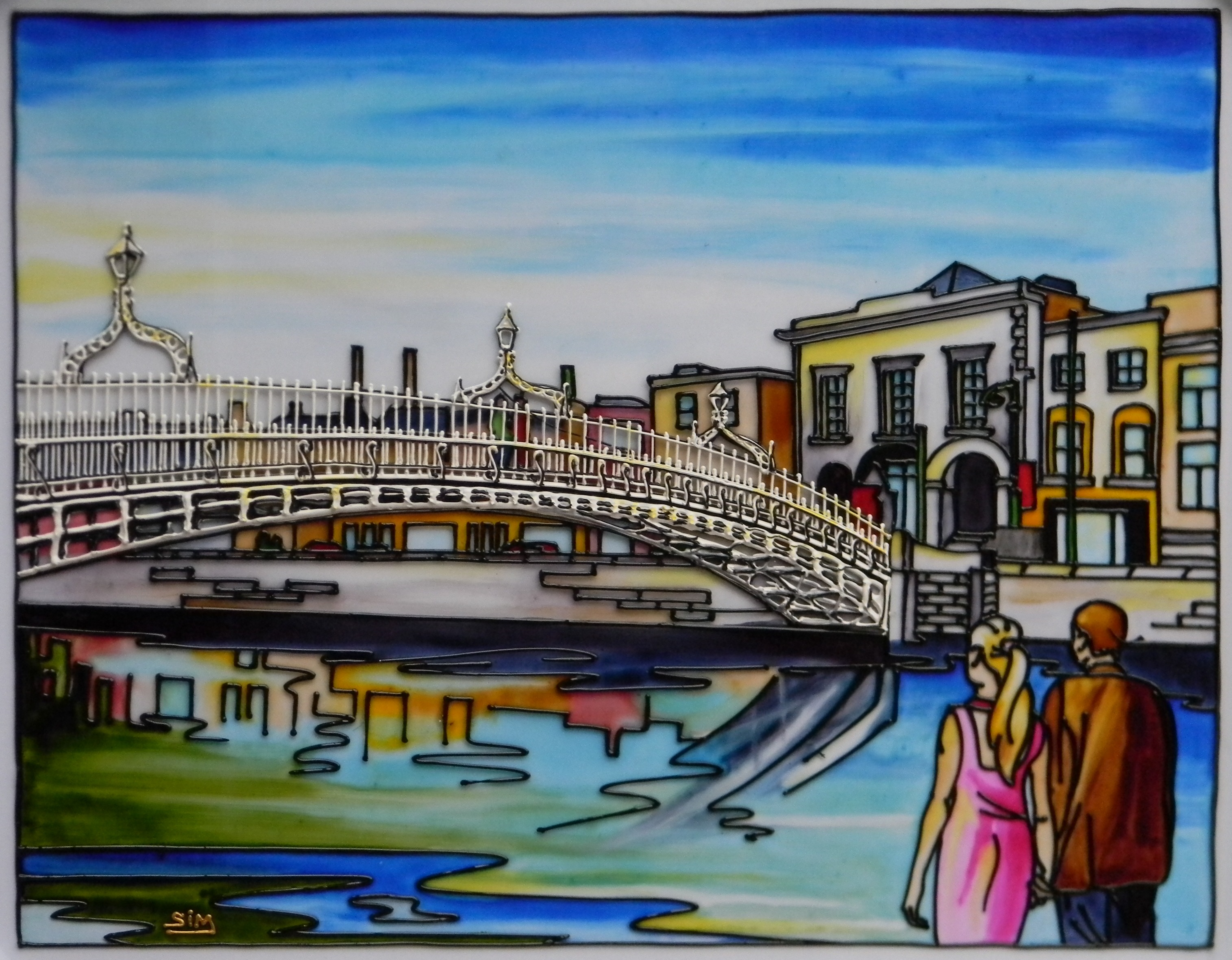 'The Hal'penny Bridge B, Dublin'