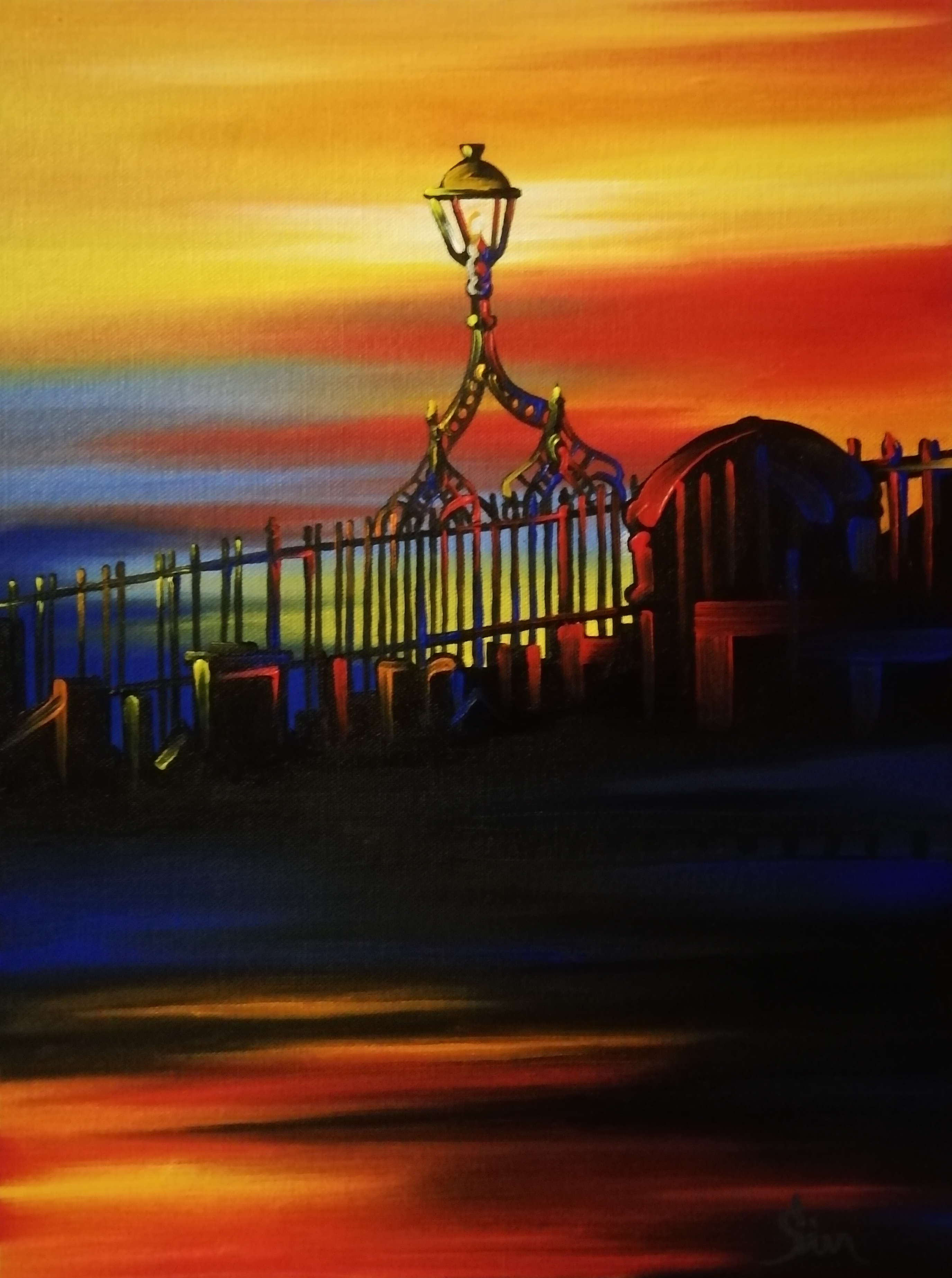 'The Hal'penny Bridge & Four Courts'