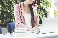 Woman on Computer