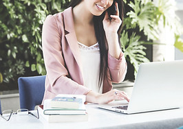Woman on Computer