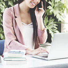 Woman on Computer