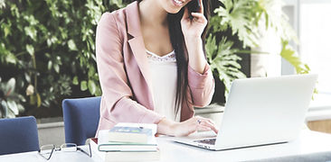 Woman on Computer