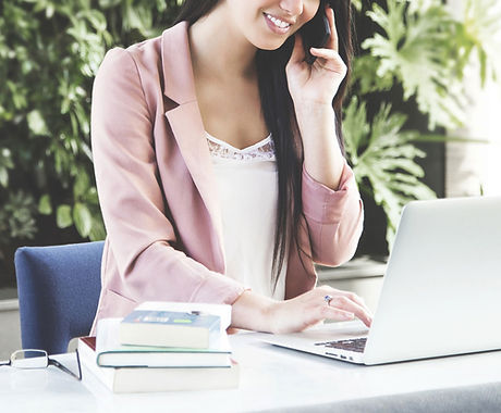 Woman on Computer