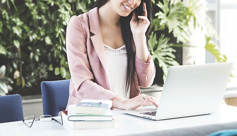 Woman on Computer