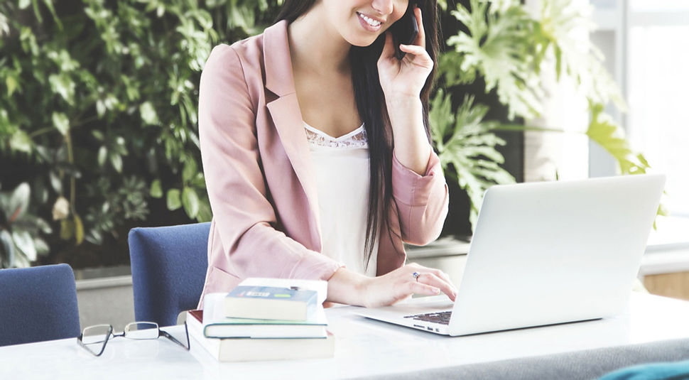 Woman on Computer