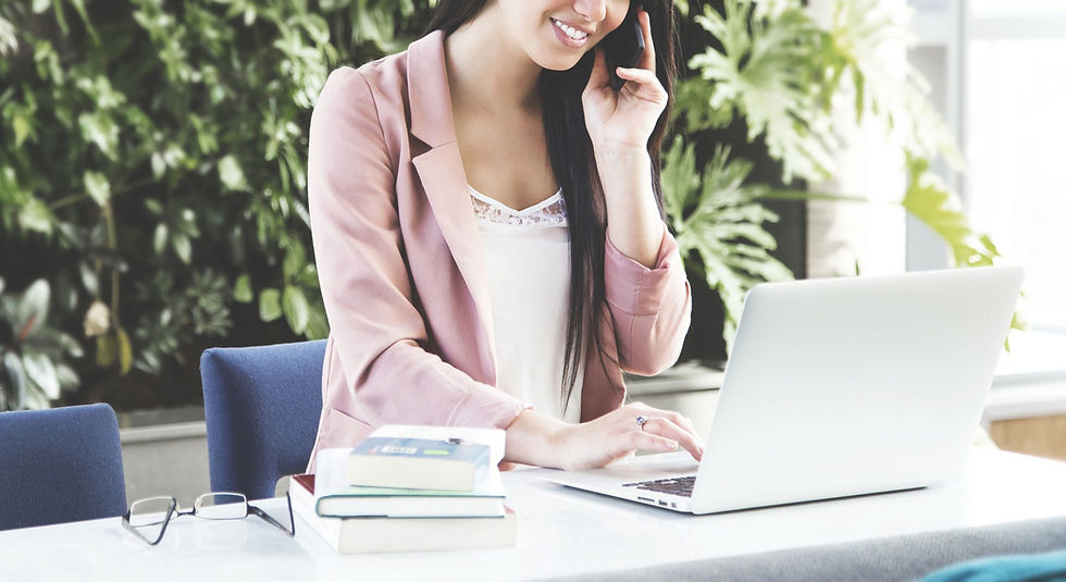 Woman Using Laptop