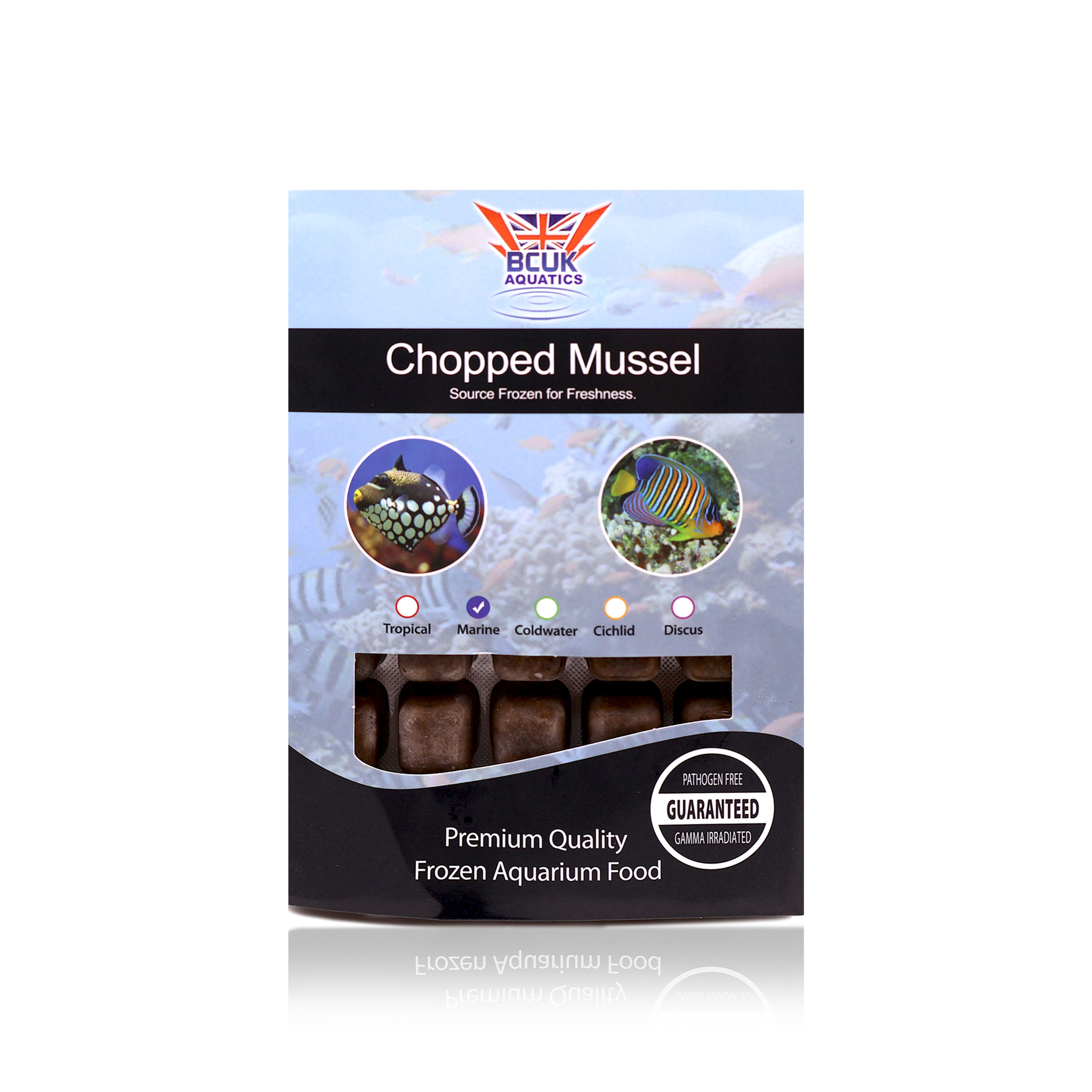 BCUK Frozen Fish Food Chopped Mussel 100g