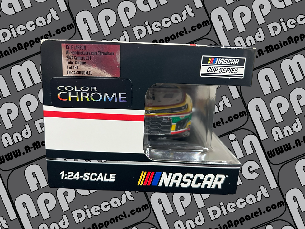 Thumbnail: Kyle Larson 1:24th Color Chrome Throwback Nascar 