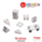piezas set magnetico cristal, transparente. clear magnetic tiles 