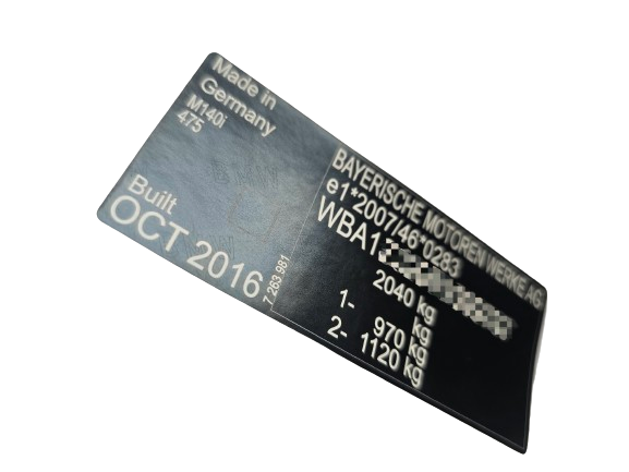 Door-B Pillar VIN Stickers All Vehicles VIN stickers decals & Plates SASIS UK