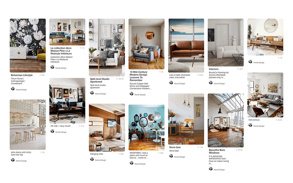 sample of pinterest Mood board