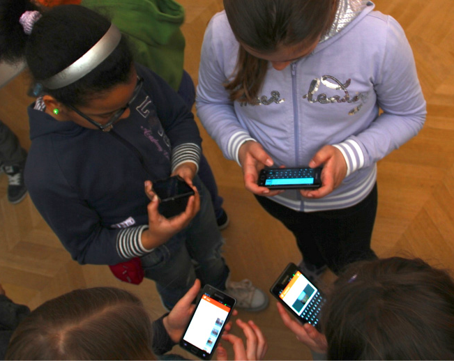 Kids interacting