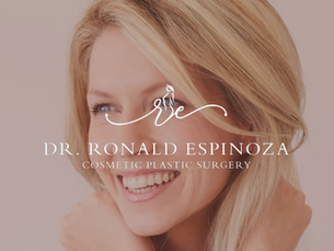 Dr. Ronald Espinoza, top-rated plastic surgeon in NYC, smiling in a professional medical setting with a New York City backdrop.
