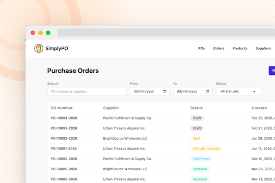 SimplyPO - Purchase Orders banner
