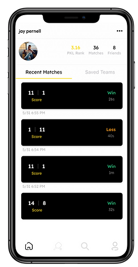 PKL Track pickleball matches