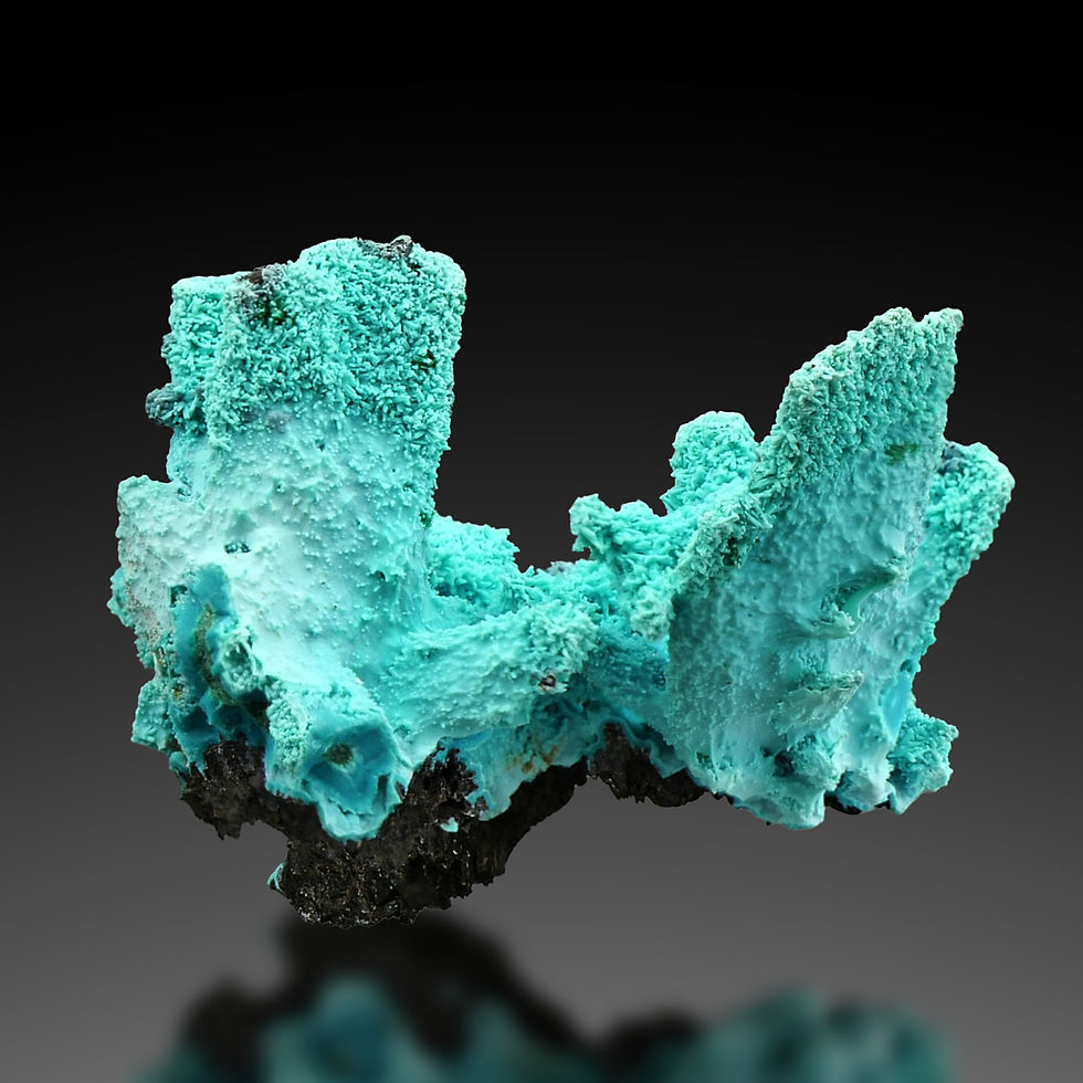 Thumbnail: Chrysokoll nach Azurit – Lupoton Mine, D.R. Kongo