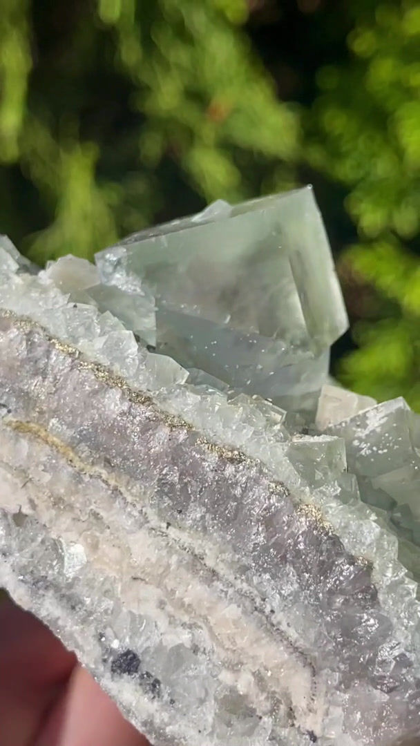 Thumbnail: Fluorite, Baryte – Halsbrücke, Saxony, Germany