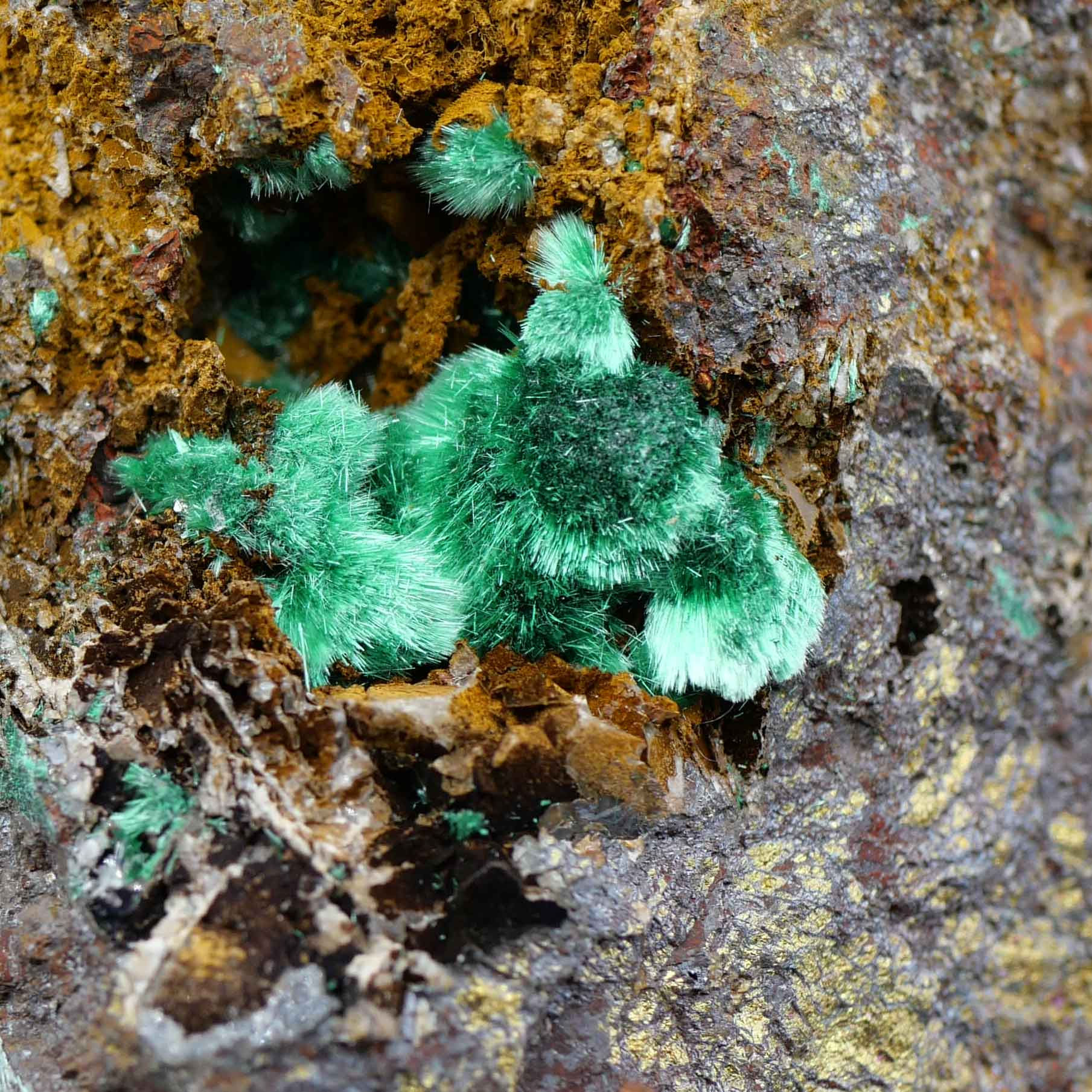 Malachit – Clara Mine, Oberwolfach, Freiburg, Deutschland