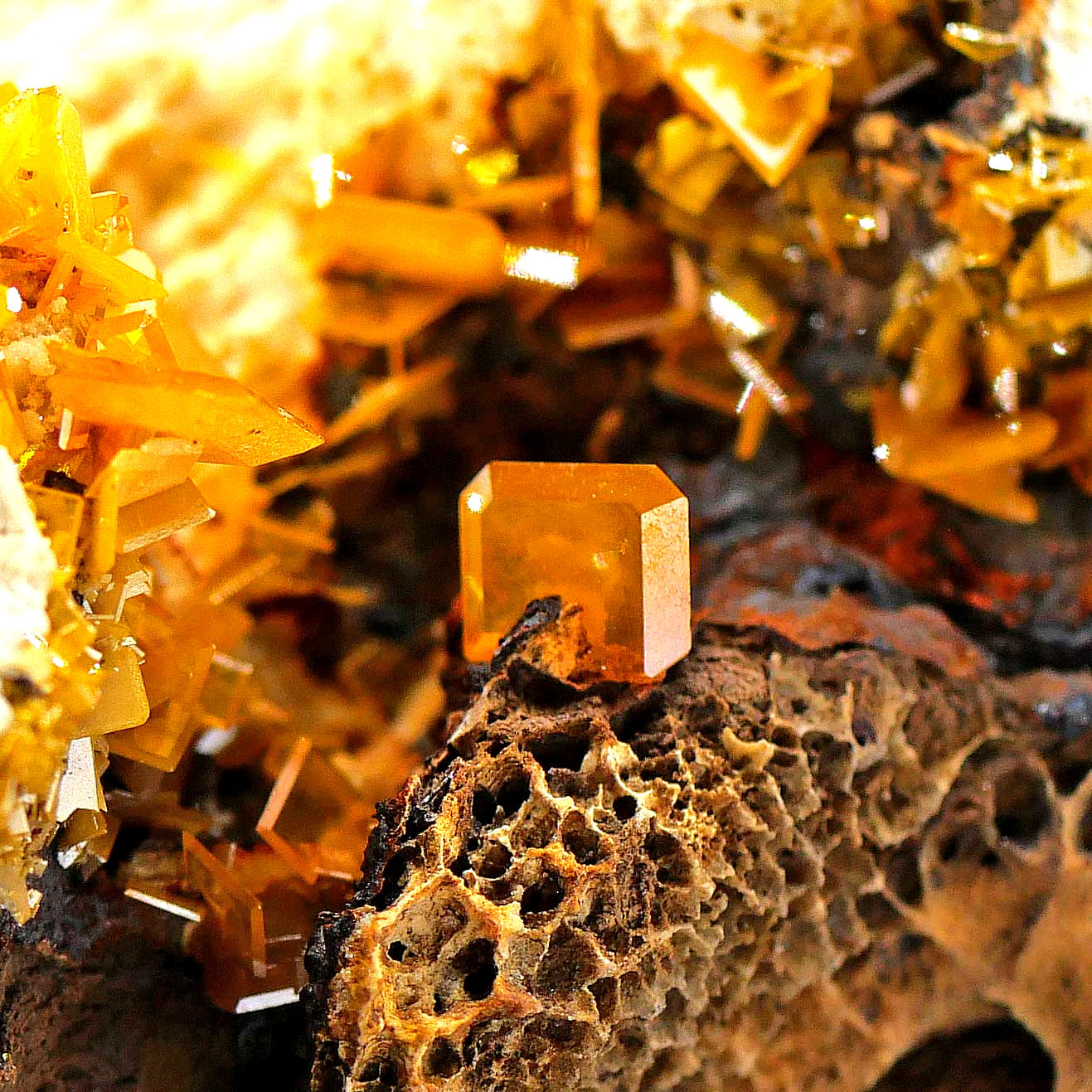 Wulfenit – Bleiberg, Kärnten, Österreich