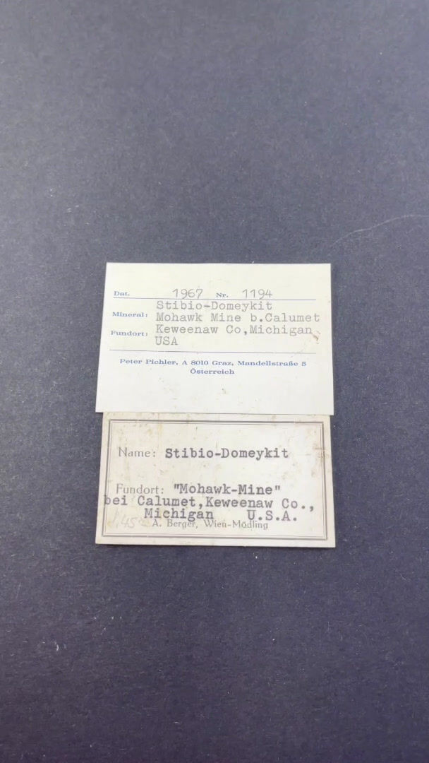 Thumbnail: Stibio-Domeykit – “Mohawk Mine”, Calumet, Michigan, USA