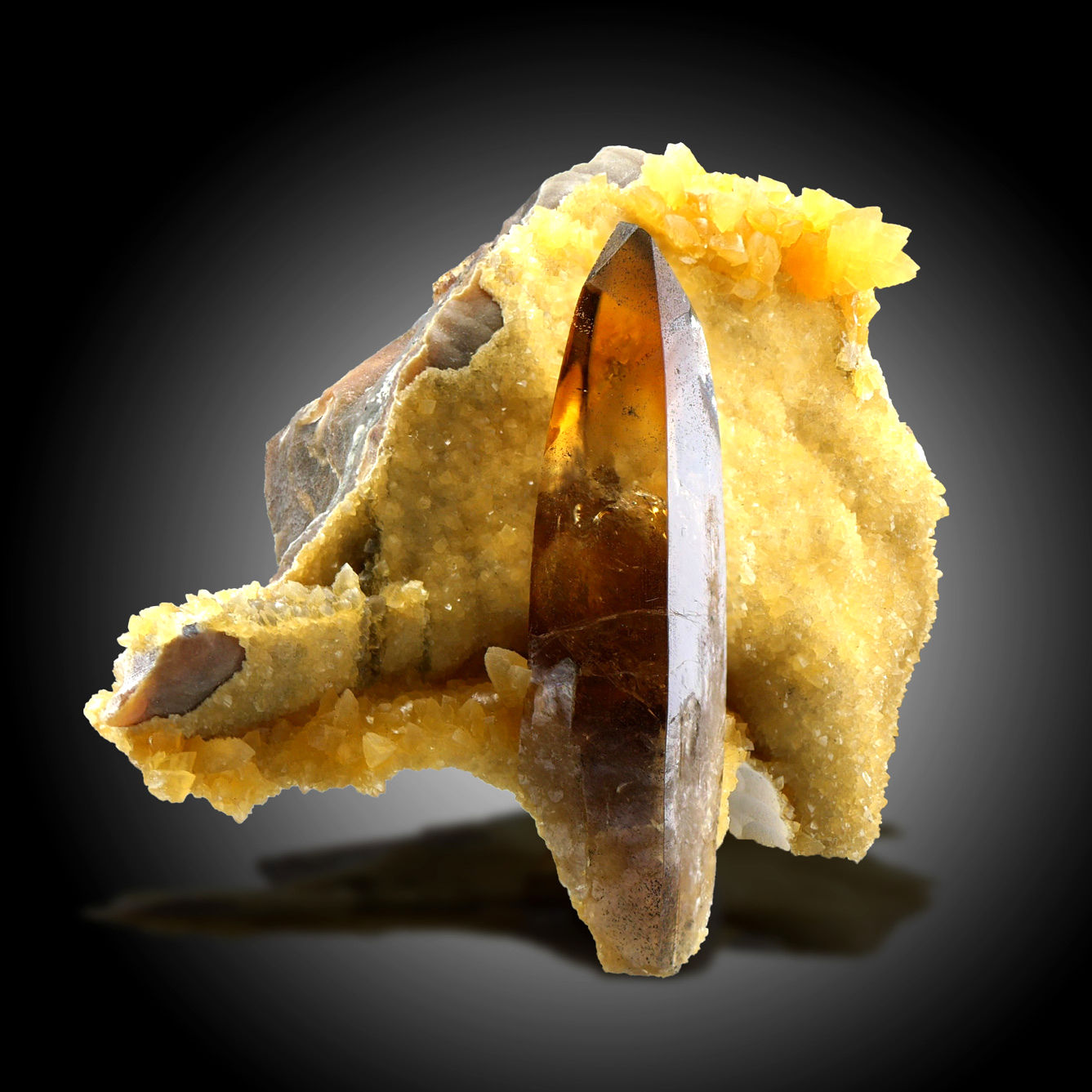 Baryt auf Calcit – Elk Creek, Meade Co., South Dakota, USA