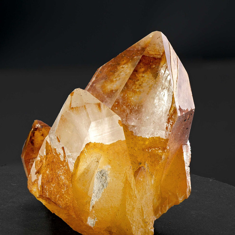 Thumbnail: Rock crystal, limonite – Schynschlucht, Graubünden, Switzerland