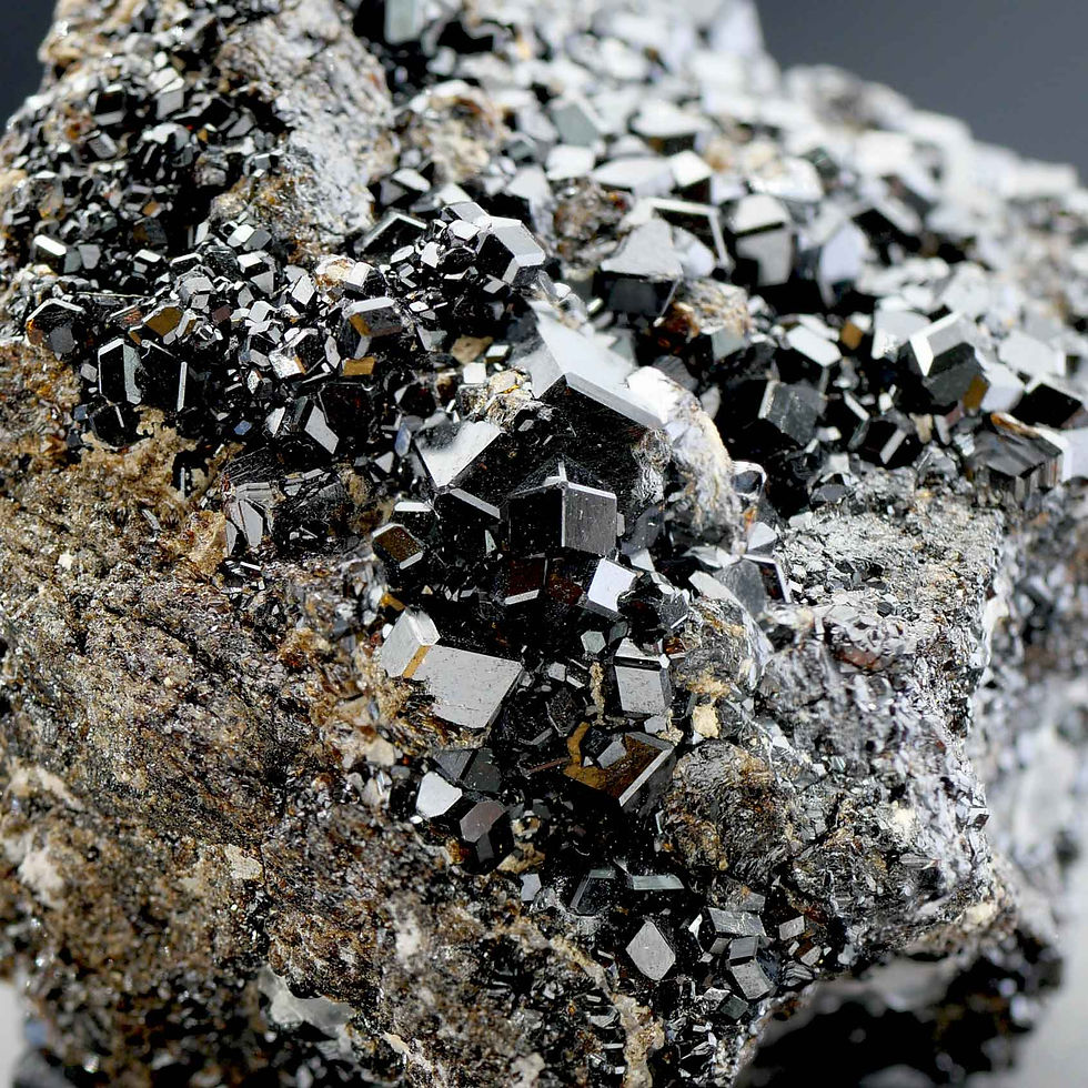 Thumbnail: Andradite var. Melanite - Rudny, Kostanay, Kazakhstan