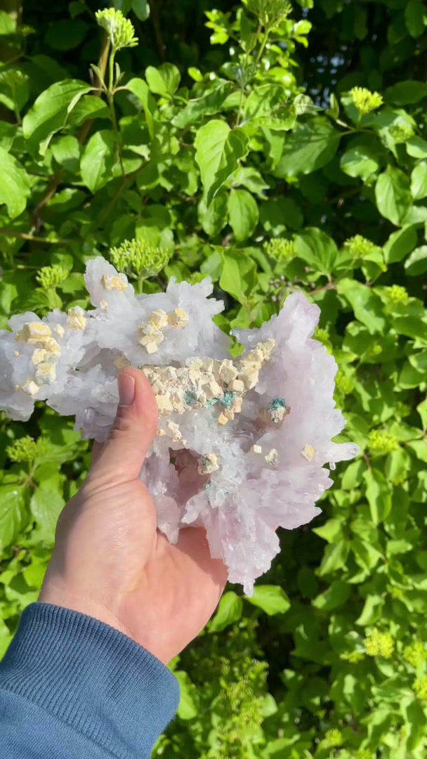 Miniaturbild: Blumenamethyst mit Dolomit – Irai, Rio Grande do Sul, Brasilien