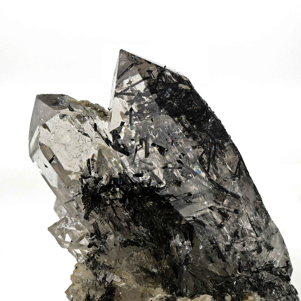 Thumbnail: Rock crystal, tourmaline, hematite - Cavradi Gorge, Tujetsch, Sedrun, Switzerland