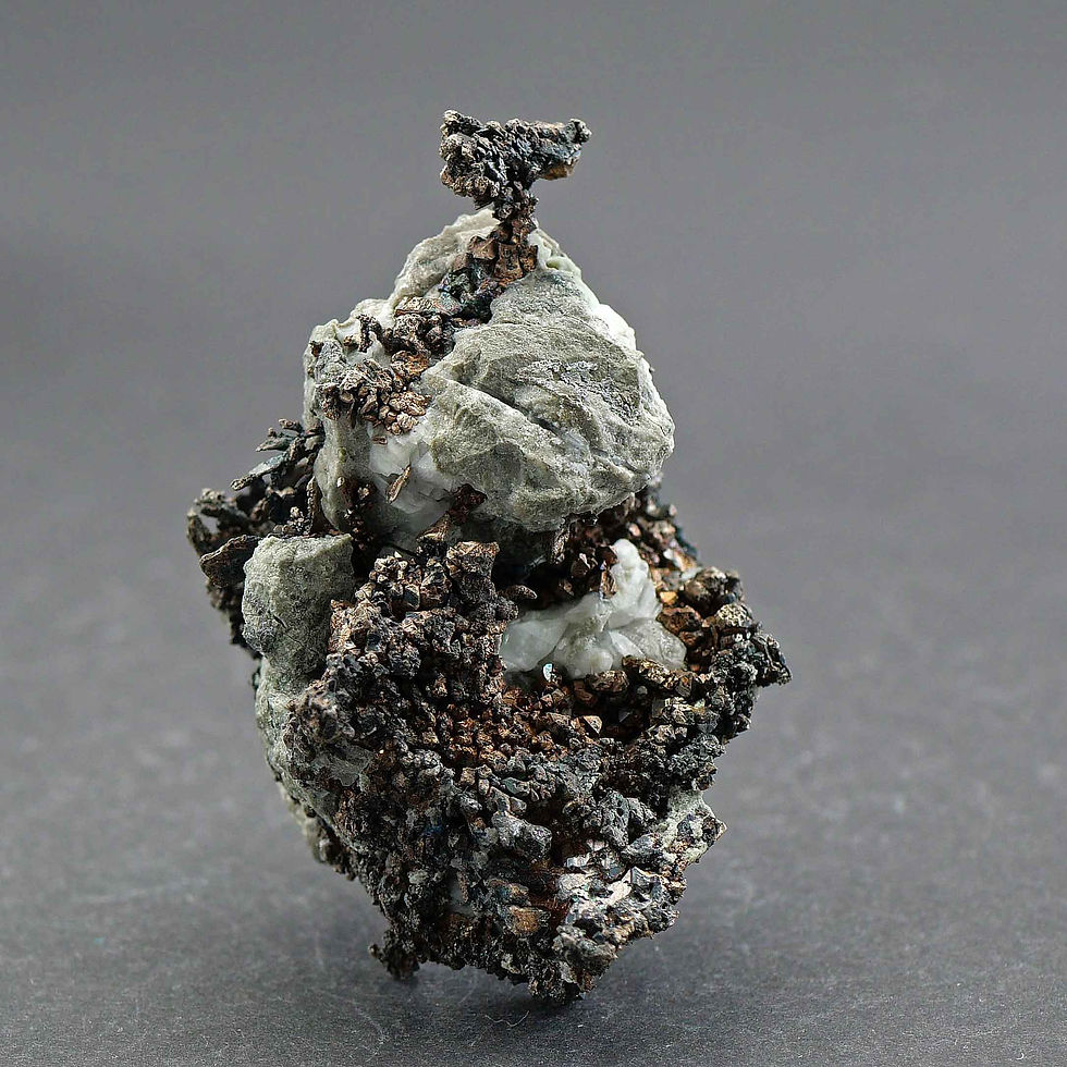 Thumbnail: Native silver, calcite – Batopilas, Chihuahua, Mexico