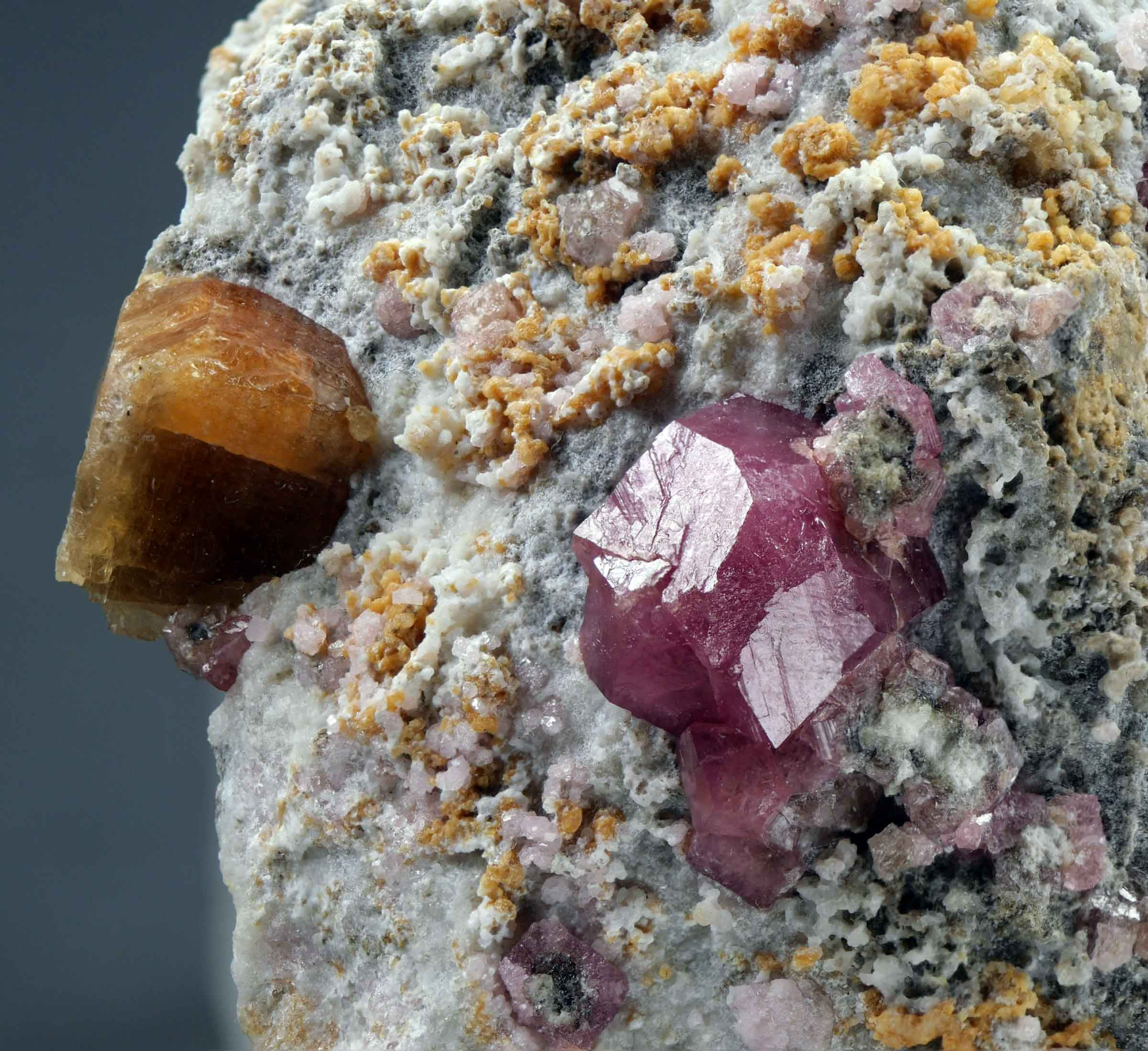 Garnet, Vesuvianite - Lake Jaco, Sierra Cruces, Coahuila, Mexico