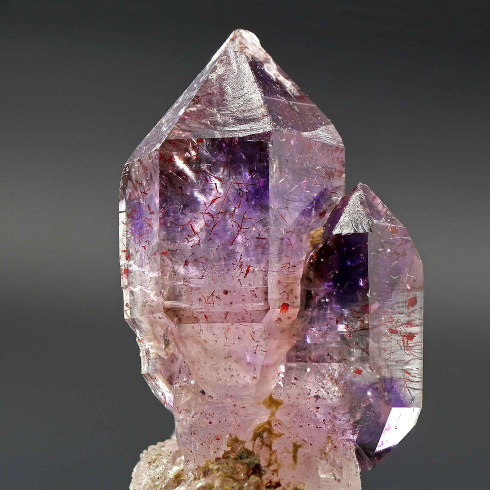 Thumbnail: Double terminated Scepter Amethyst – Zambezi Valley, Zimbabwe