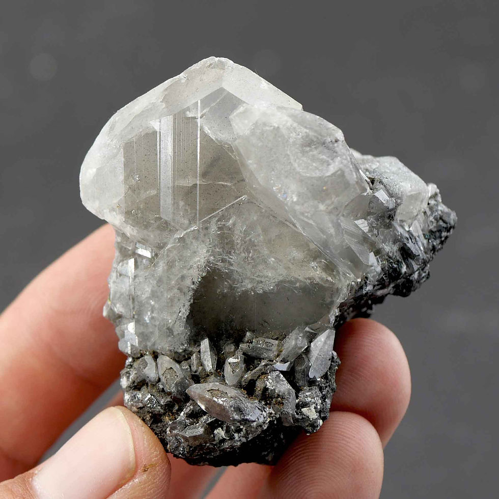 Thumbnail: Anglesite on Galena - Touissit, Oujda-Angad, Morocco