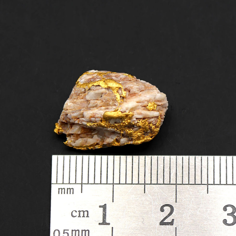 Thumbnail: Gold Nugget with Quartz, 6.6 g  - Mulgrave, Western Australia