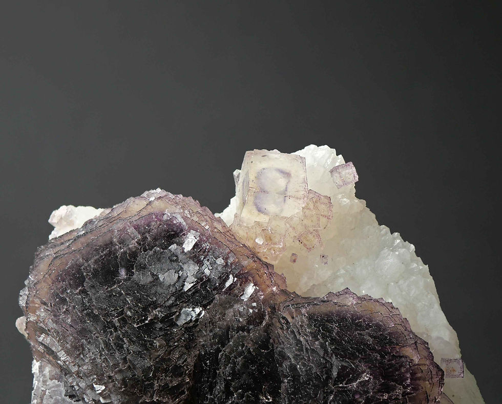 Thumbnail: Fluorite on Quartz - Orange River, South Africa