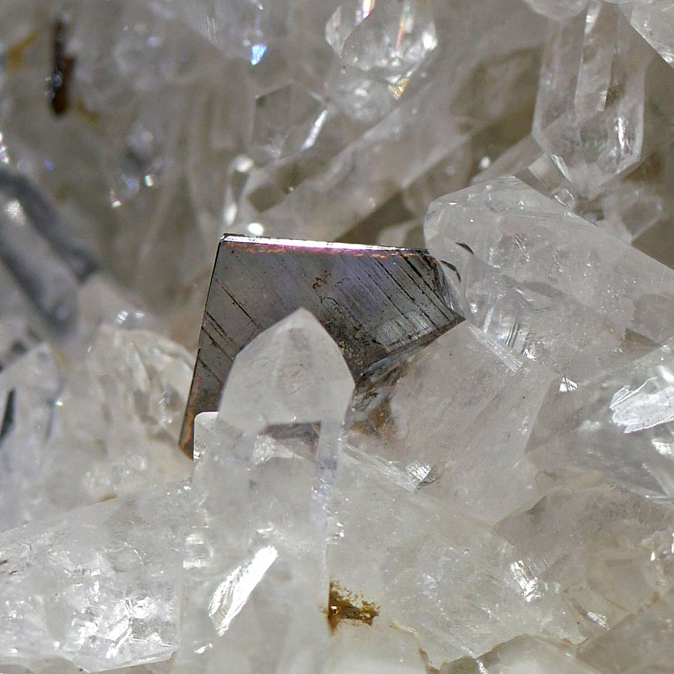Thumbnail: Brookite on quartz – Tete Noire, Trient, Valais, Switzerland