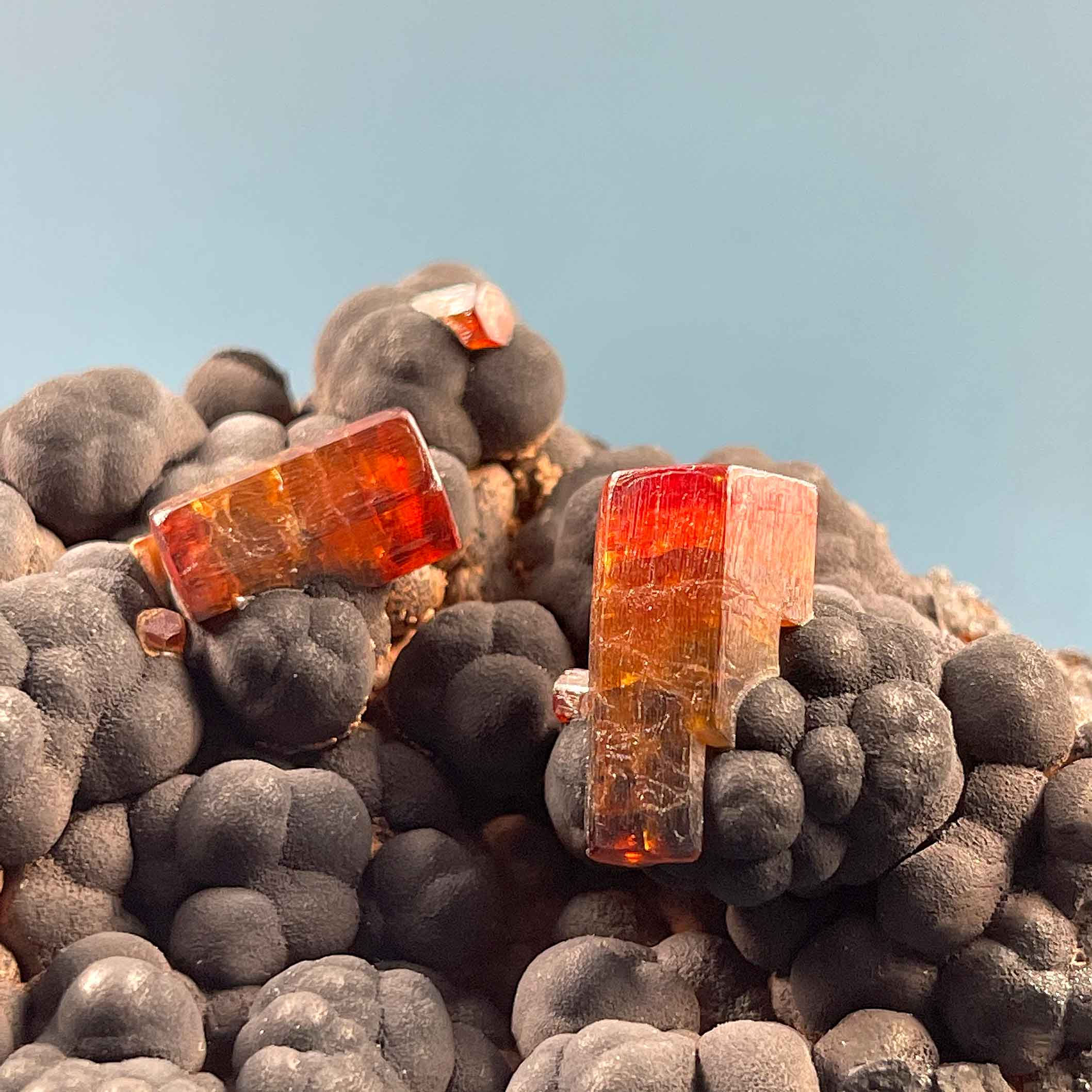 Vanadinite, Psilomelan - Taouz Cäidat, Morocco