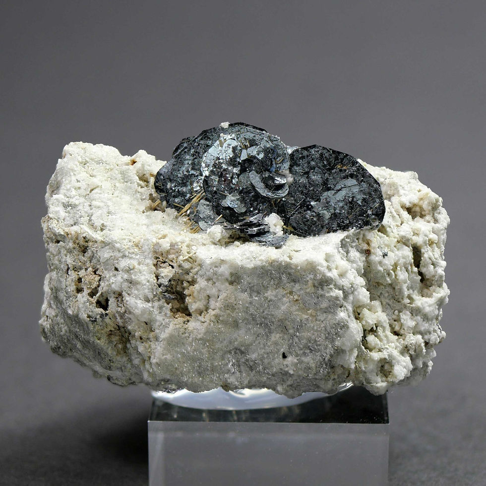 Thumbnail: Hematite with golden rutile - Furka Pass, Uri, Switzerland