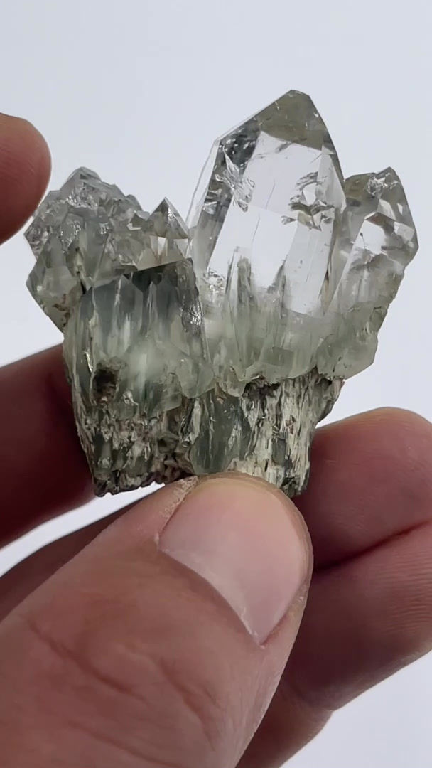 Thumbnail: Rock Crystal, Epidote - Val Cavrein, Switzerland