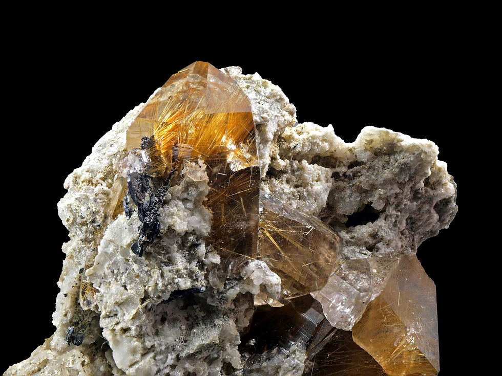 Thumbnail: Rutile in rock crystal – Furka Pass, Uri, Switzerland