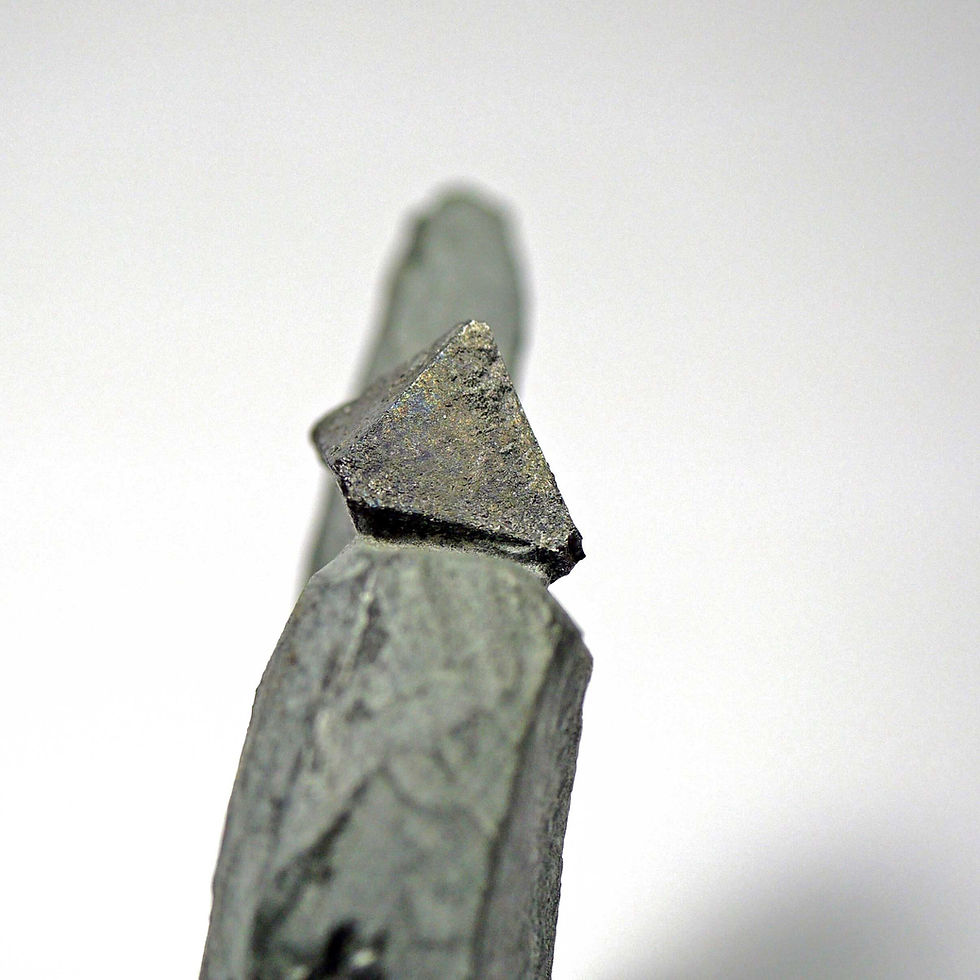Thumbnail: Magnetite on chlorite slate - Schlegeis, Ziller Valley, Austria