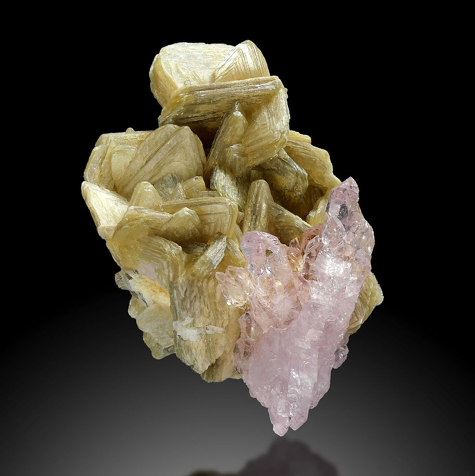 Miniaturbild: Rosa Quarz auf Muskovit – Ilha da Taquaral, Minas Gerais, Brasilien