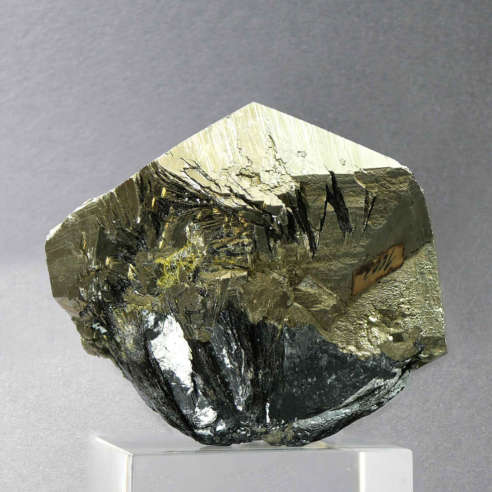 Miniaturbild: Pyrit mit Hämatit – Rio Marina, Elba, Italien