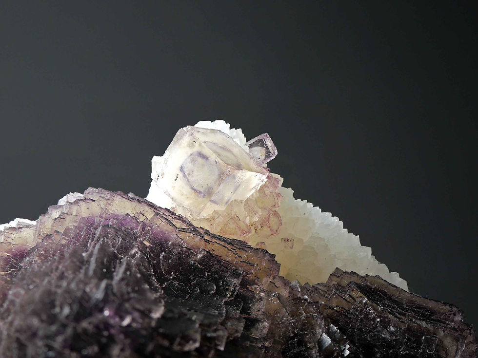 Thumbnail: Fluorite on Quartz - Orange River, South Africa