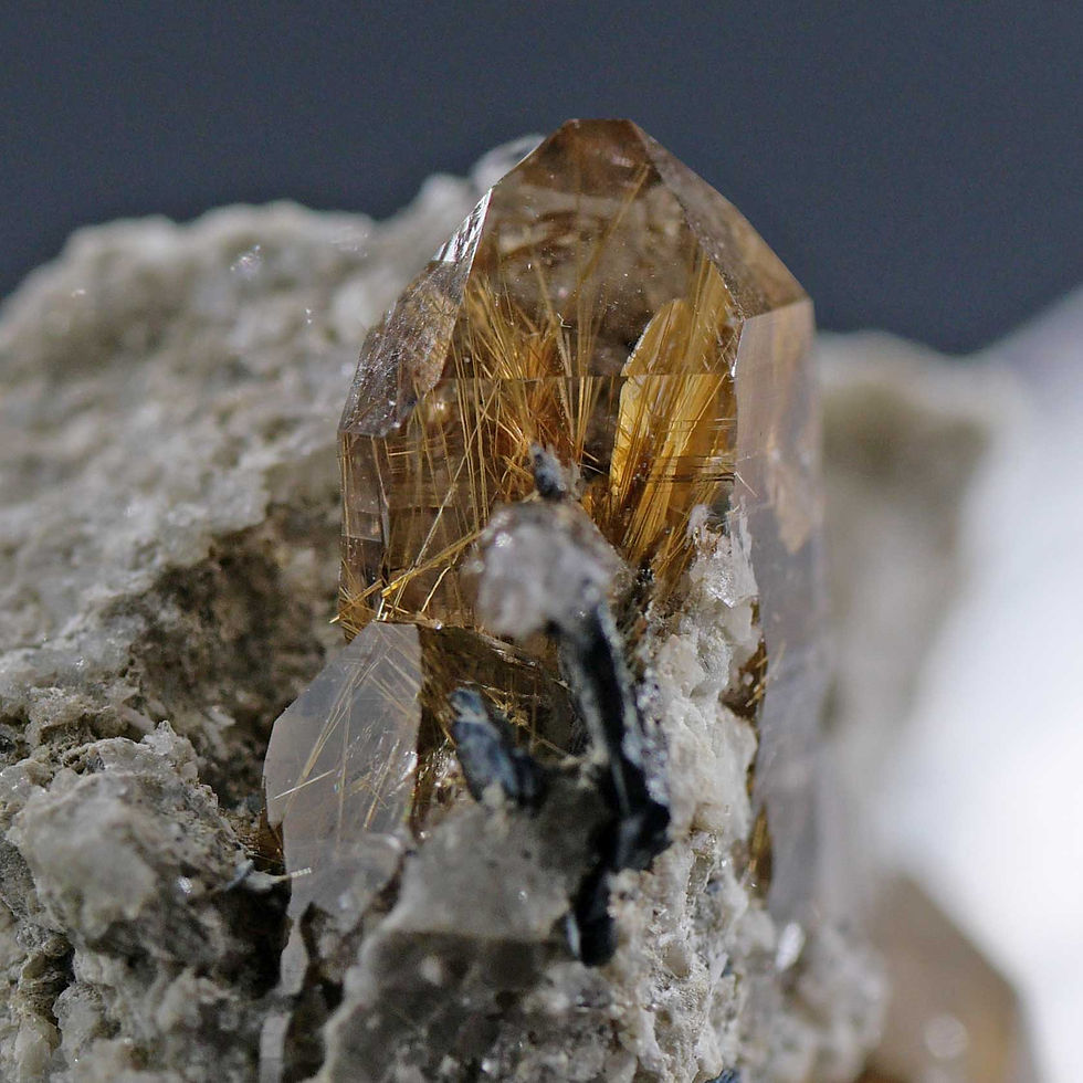 Thumbnail: Rutile in rock crystal – Furka Pass, Uri, Switzerland