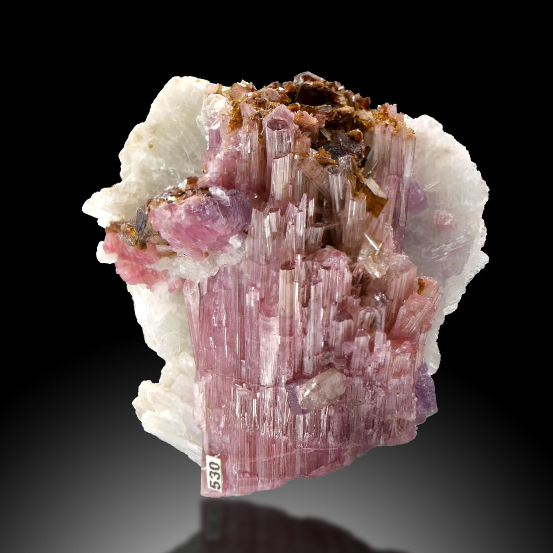 Stibiotalite, Tourmaline, Cleavelandite - Himalayan Mine, California, USA