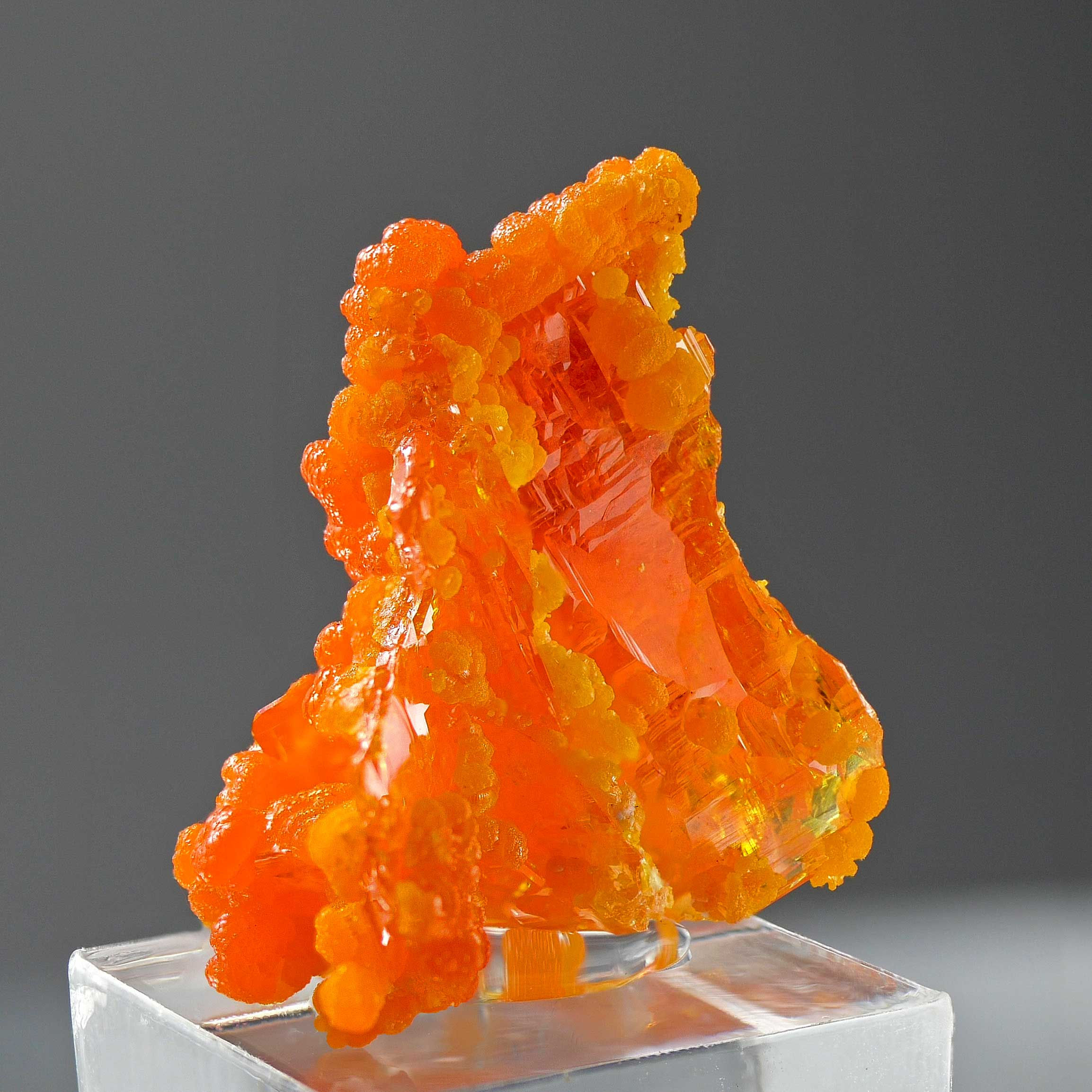 Mimetite on Wulfenite - Rowley Mine, Maricopa Co., Arizona, USA